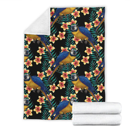 Macaw Pattern Print Design 01 Premium Blanket