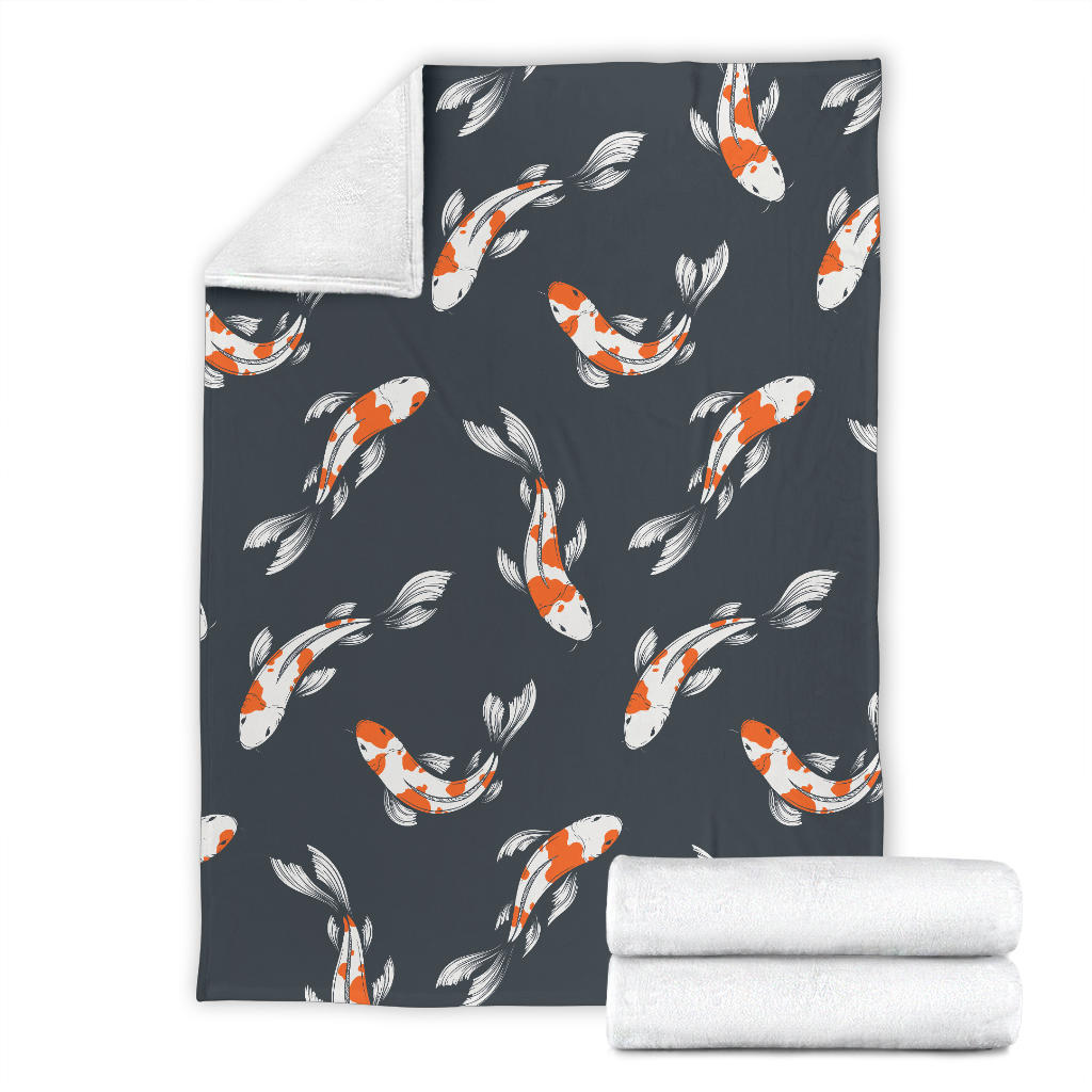 KOI Fish Pattern Print Design 04 Premium Blanket