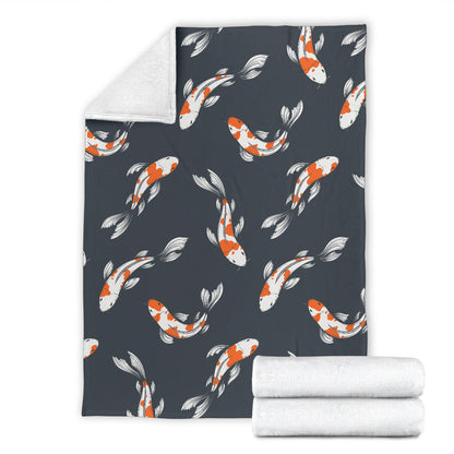 KOI Fish Pattern Print Design 04 Premium Blanket