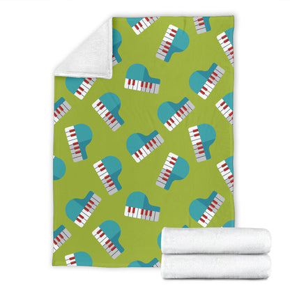 Piano Pattern Print Design 03 Premium Blanket