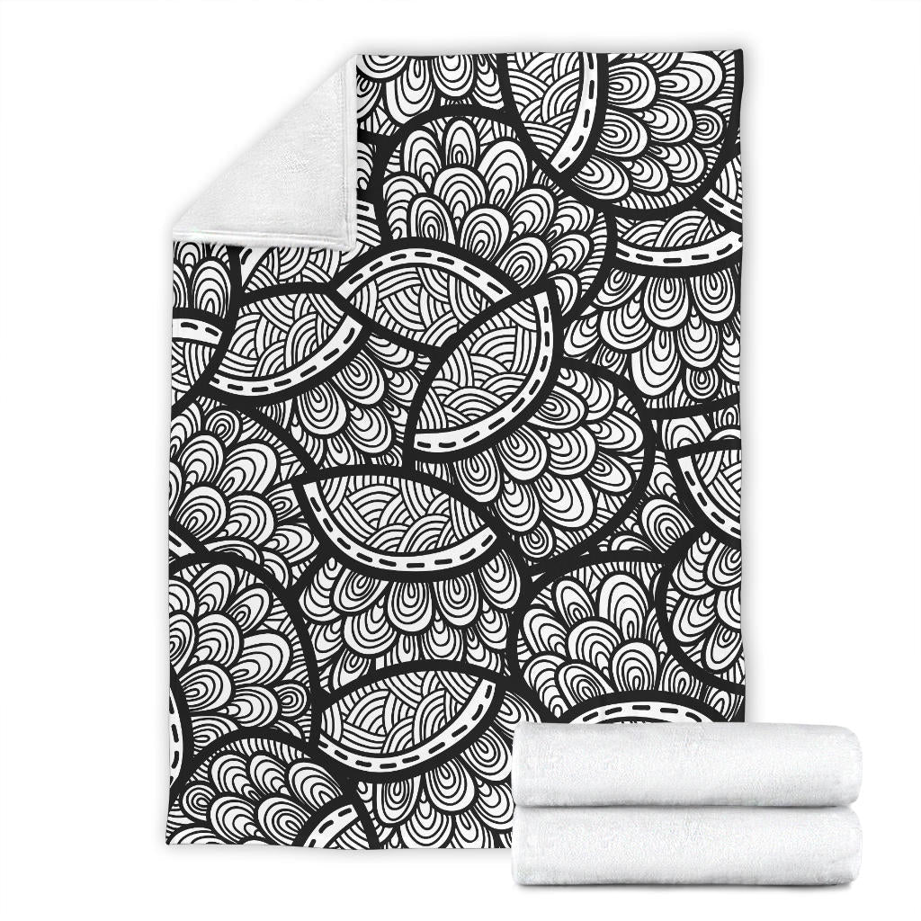 Polynesian Pattern Print Design A01 Premium Blanket