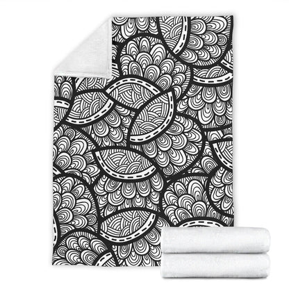 Polynesian Pattern Print Design A01 Premium Blanket