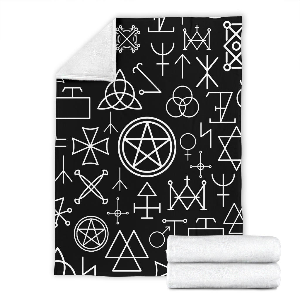 Pentagram Pattern Print Design A02 Premium Blanket