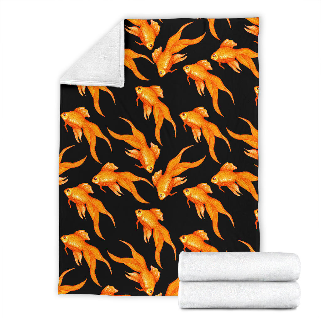 Goldfish Pattern Print Design 03 Premium Blanket