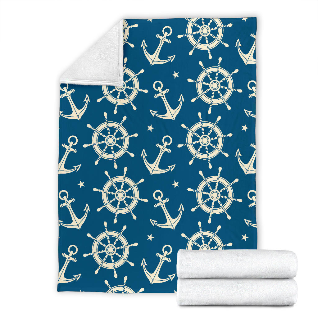 Anchor Pattern Print Design 01 Premium Blanket
