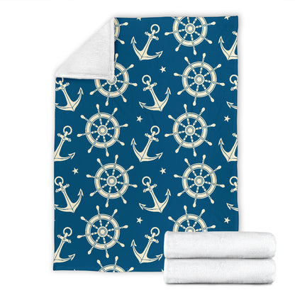 Anchor Pattern Print Design 01 Premium Blanket