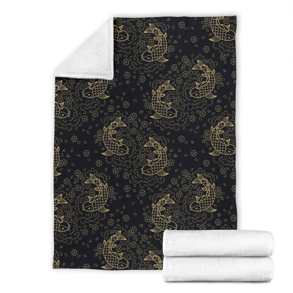 KOI Fish Pattern Print Design 02 Premium Blanket
