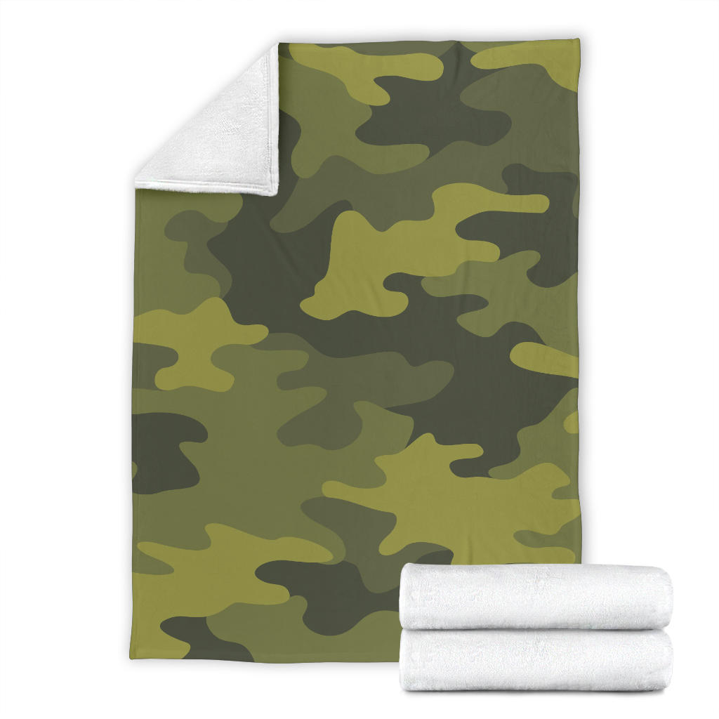 Military Camouflage Pattern Print Design 02 Premium Blanket