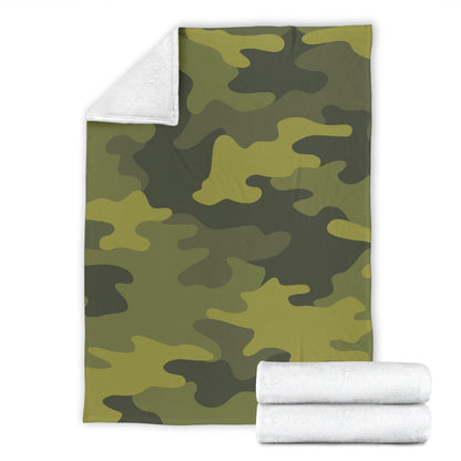 Military Camouflage Pattern Print Design 02 Premium Blanket