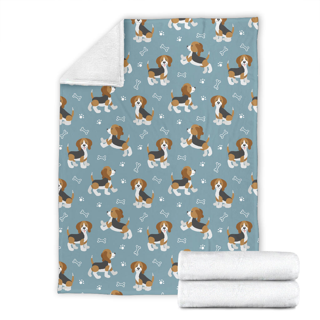 Beagle Pattern Print Design 02 Premium Blanket