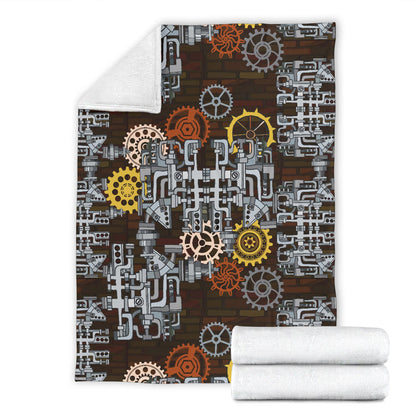 Mechanic Pattern Print Design 04 Premium Blanket