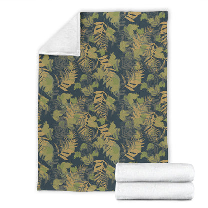 Camouflage Tropical Pattern Print Design 04 Premium Blanket