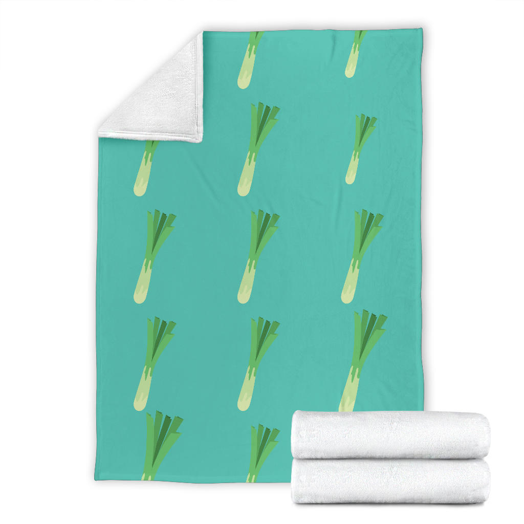 Leek Pattern Print Design 01 Premium Blanket