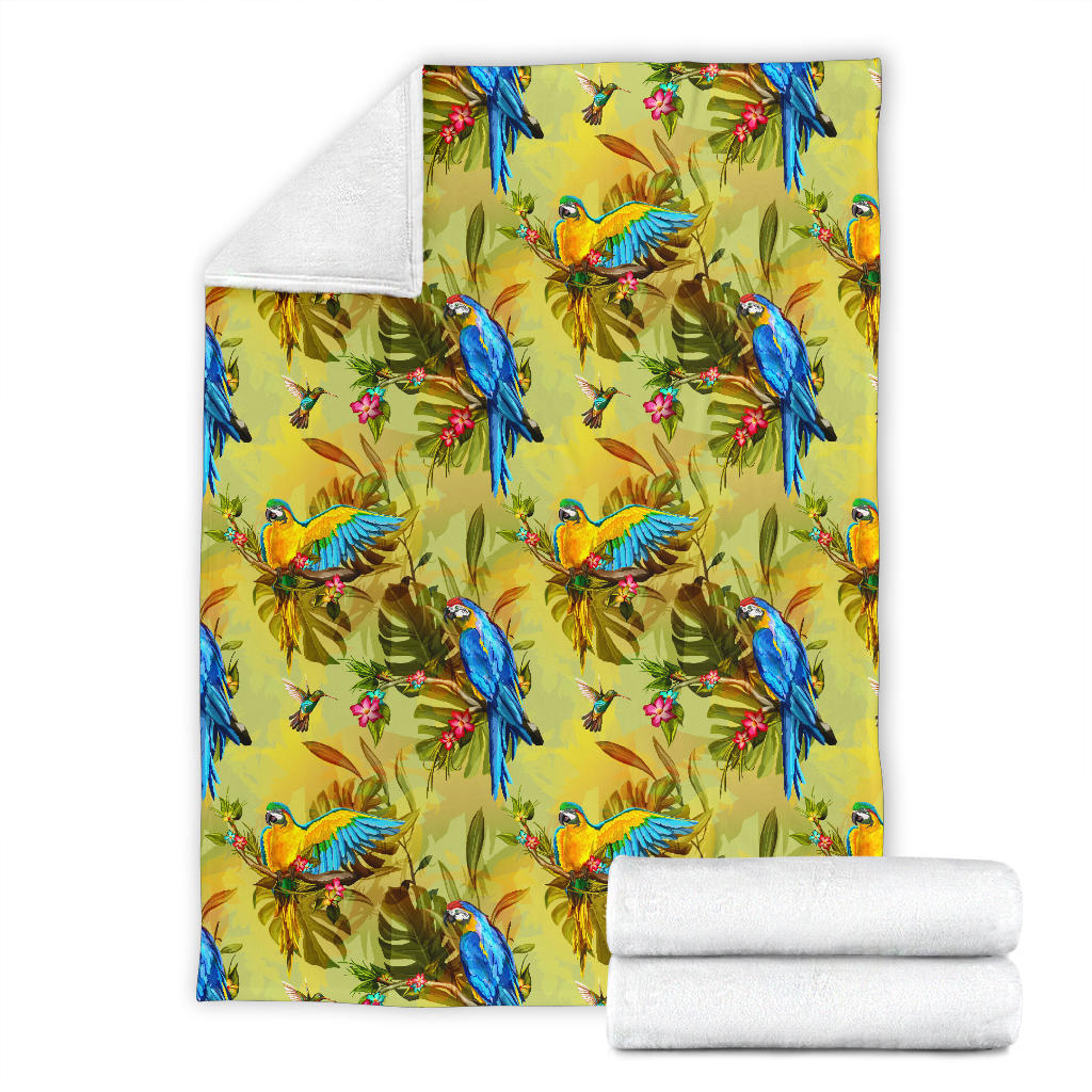 Parrot Pattern Print Design A02 Premium Blanket
