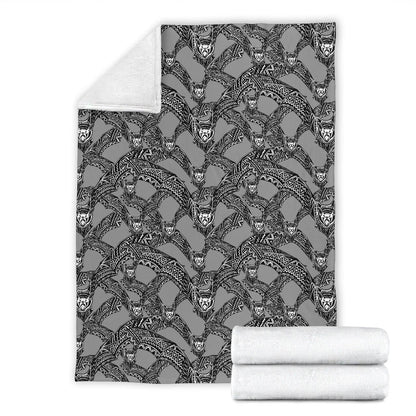 Bat Pattern Print Design 04 Premium Blanket