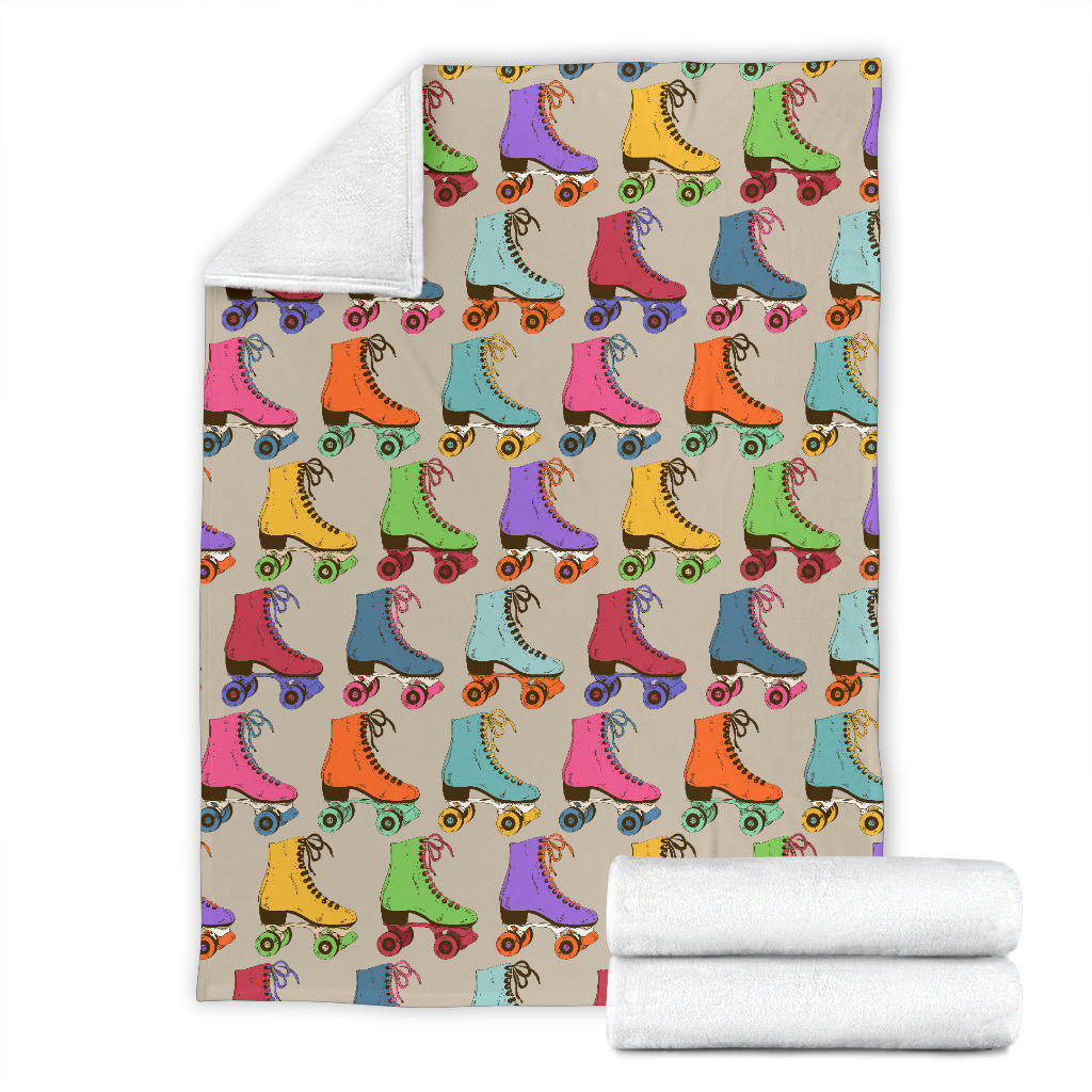 Roller skate Pattern Print Design A01 Premium Blanket
