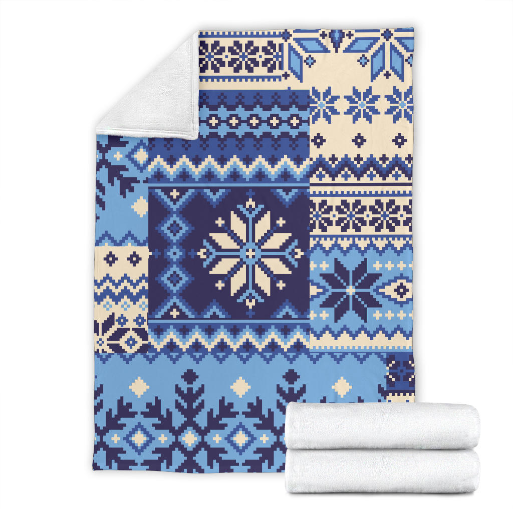 Nordic Pattern Print Design A04 Premium Blanket