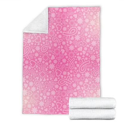 Breast cancer Pattern Print Design 02 Premium Blanket