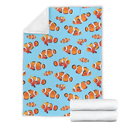 Clownfish Pattern Print Design 01 Premium Blanket