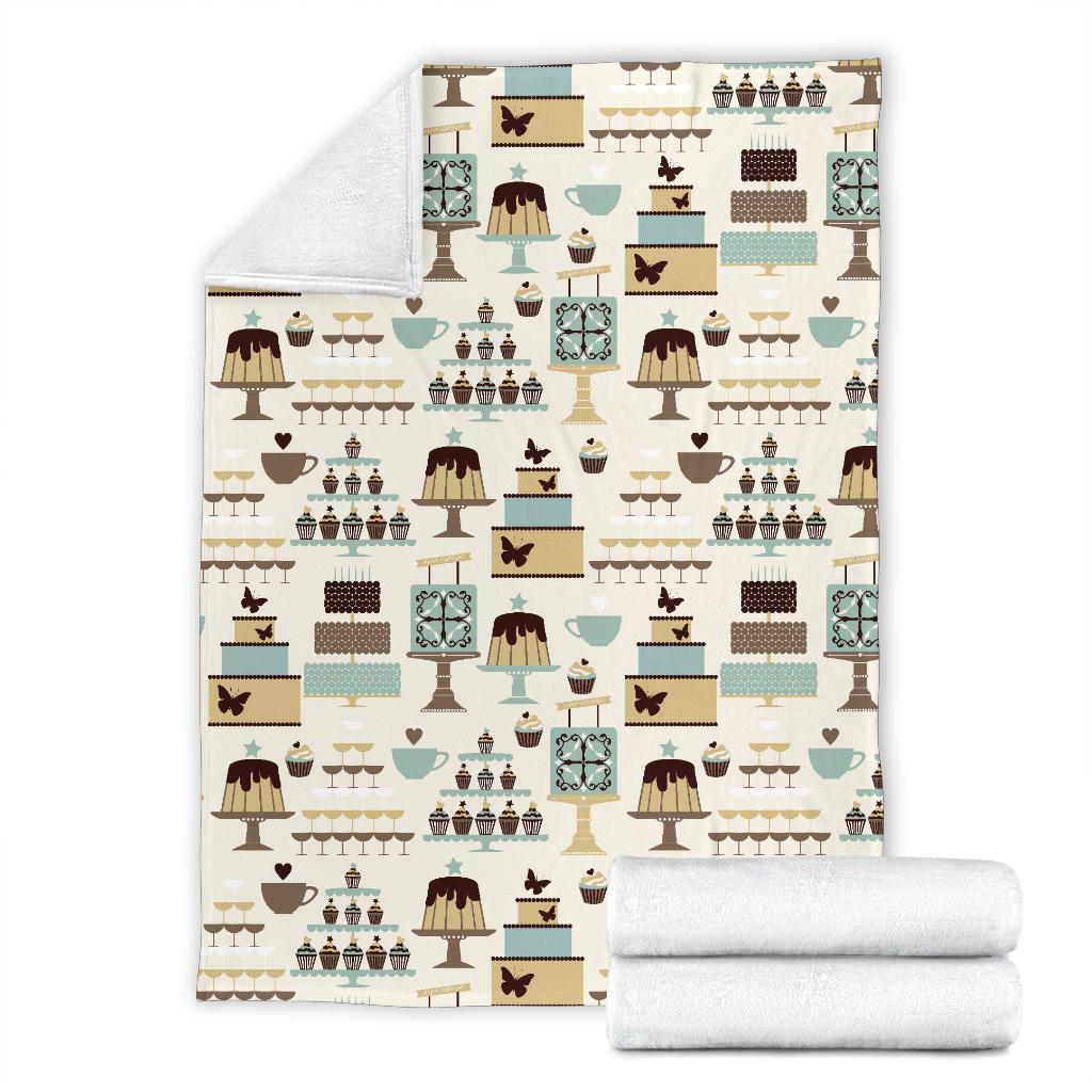 Cake Pattern Print Design 02 Premium Blanket