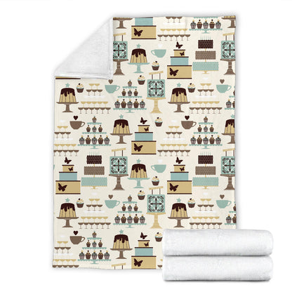 Cake Pattern Print Design 02 Premium Blanket