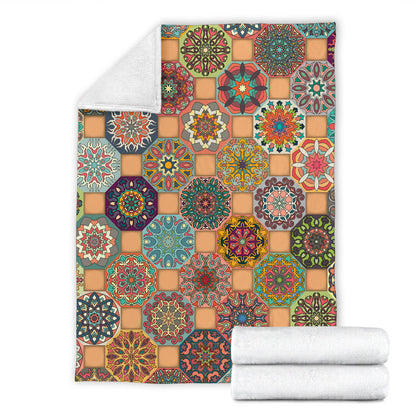 Boho Pattern Print Design 07 Premium Blanket