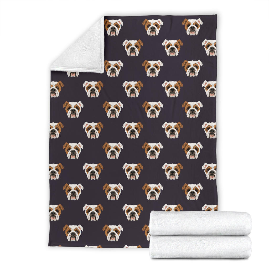 Bulldogs Pattern Print Design 03 Premium Blanket