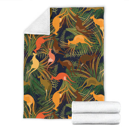 Kangaroos Pattern Print Design 07 Premium Blanket