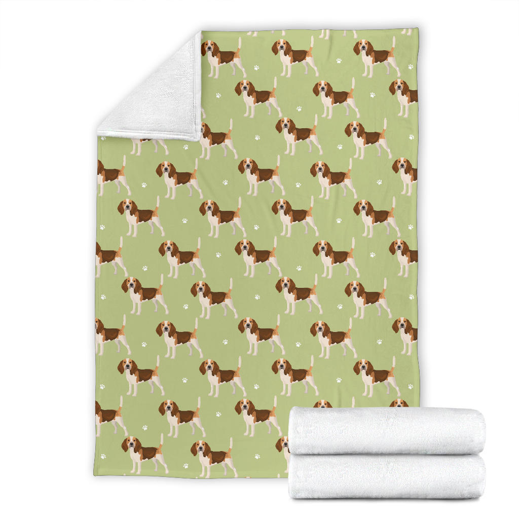 Beagle Pattern Print Design 07 Premium Blanket