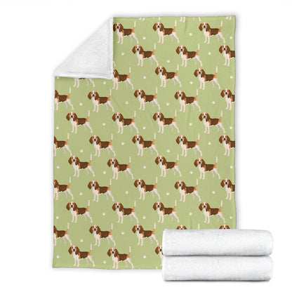 Beagle Pattern Print Design 07 Premium Blanket