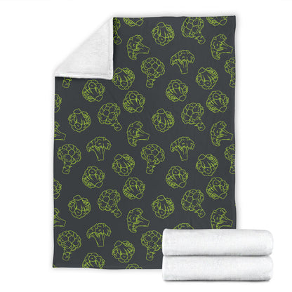 Broccoli Pattern Print Design 01 Premium Blanket