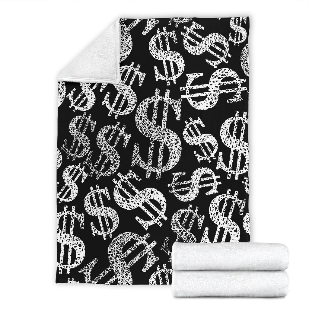 Money Pattern Print Design 02 Premium Blanket