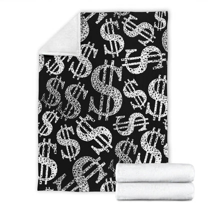 Money Pattern Print Design 02 Premium Blanket