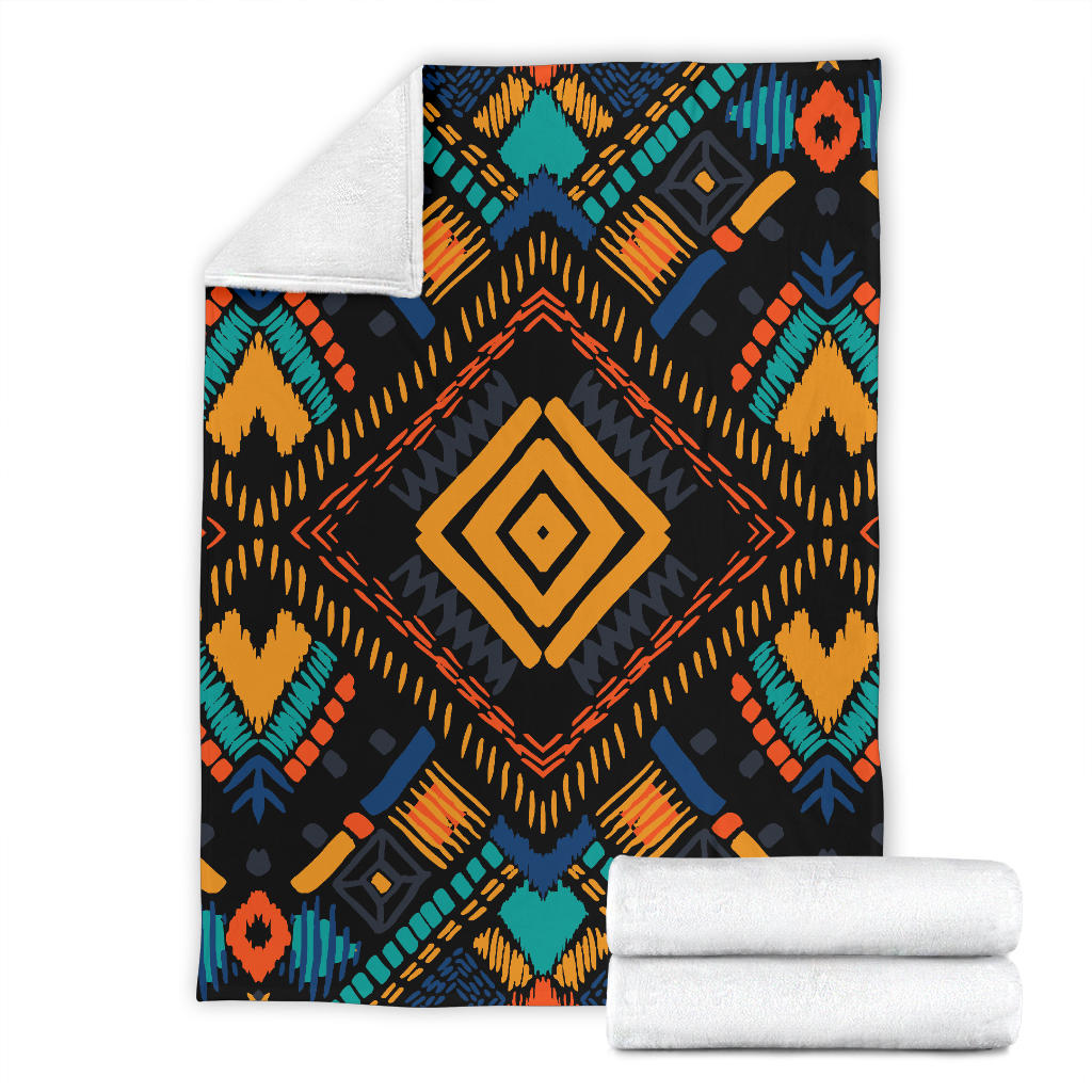 Kente Pattern Print Design 05 Premium Blanket