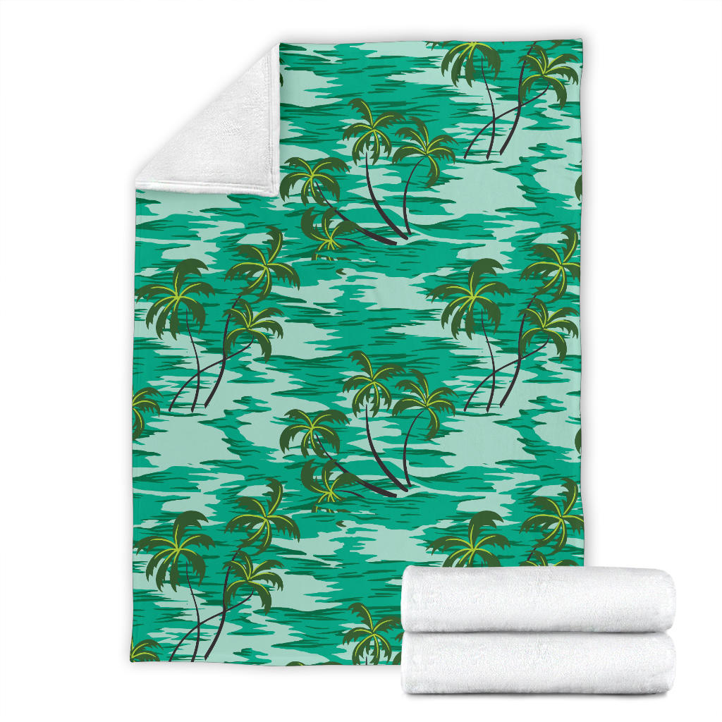 Palm Tree Pattern Print Design A01 Premium Blanket