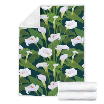 Lily Pattern Print Design 04 Premium Blanket