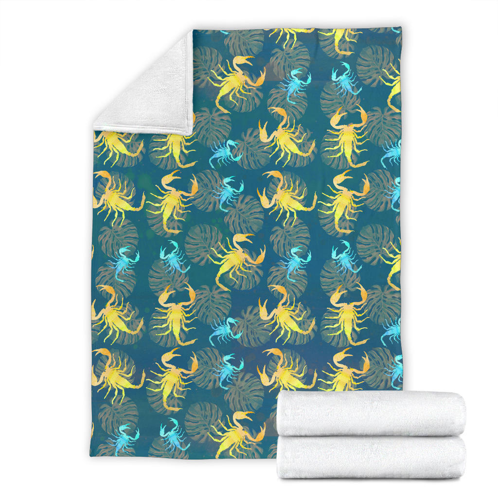 Scorpion Pattern Print Design 02 Premium Blanket