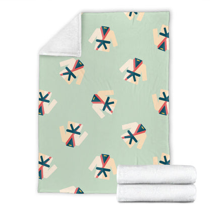 Karate Pattern Print Design 02 Premium Blanket