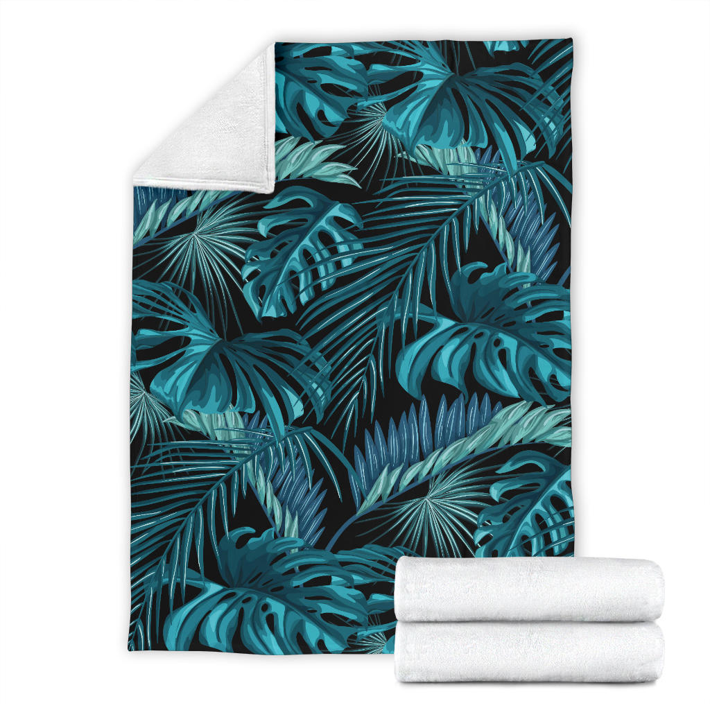 Palm Leaf Pattern Print Design A03 Premium Blanket