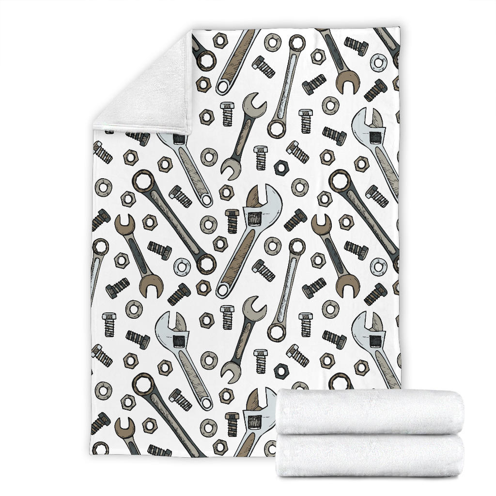 Mechanic Pattern Print Design 03 Premium Blanket