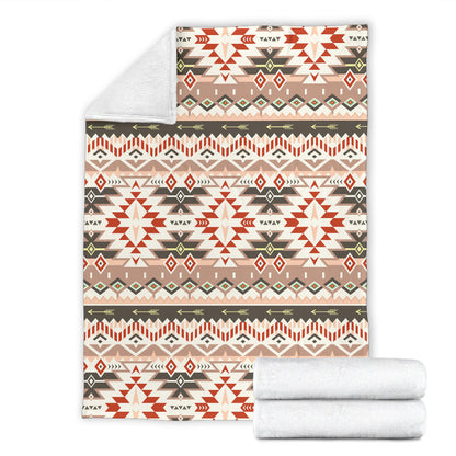 Aztec Pattern Print Design 05 Premium Blanket