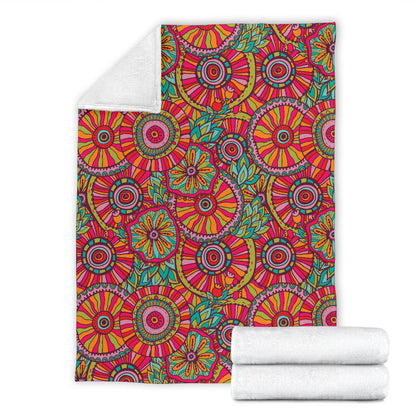 Boho Pattern Print Design 01 Premium Blanket