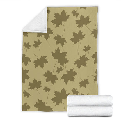 Maple Leaf Pattern Print Design 01 Premium Blanket