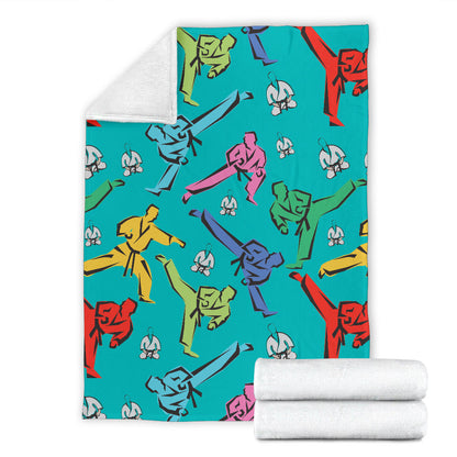 Judo Pattern Print Design 01 Premium Blanket