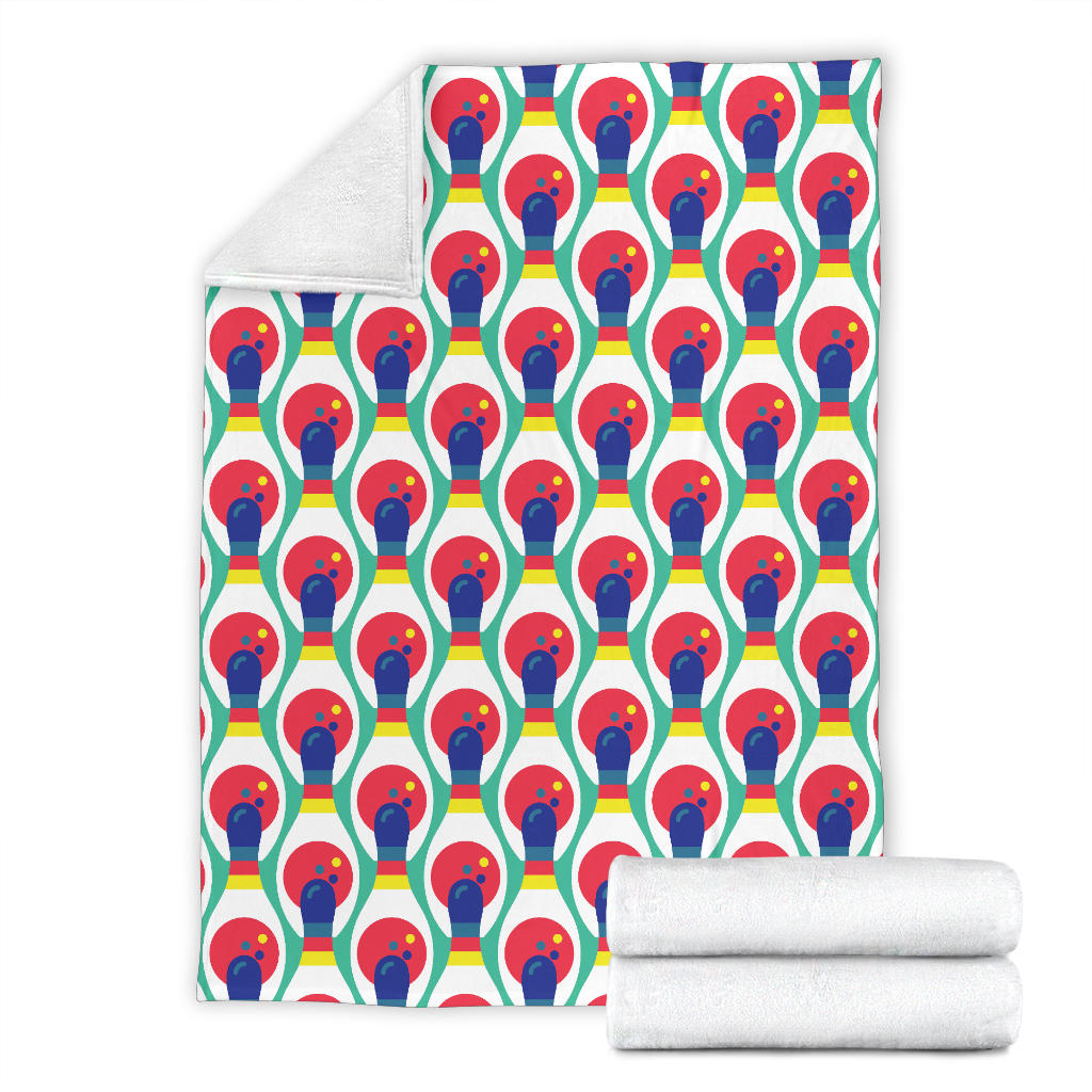 Bowling Pattern Print Design 05 Premium Blanket