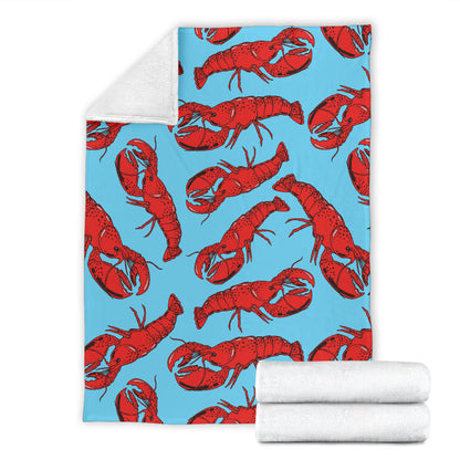 Lobster Red Pattern Print Design 03 Premium Blanket