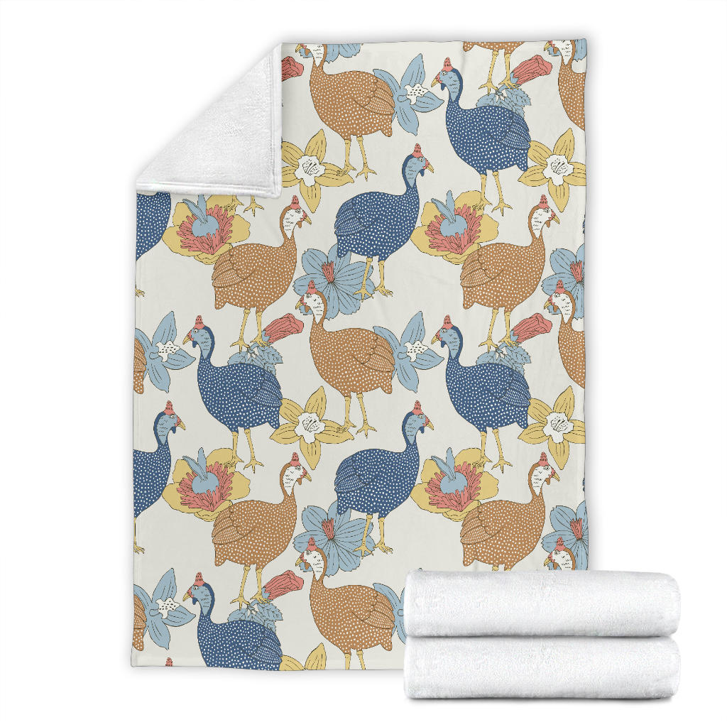 Guinea Fowl Pattern Print Design 01 Premium Blanket