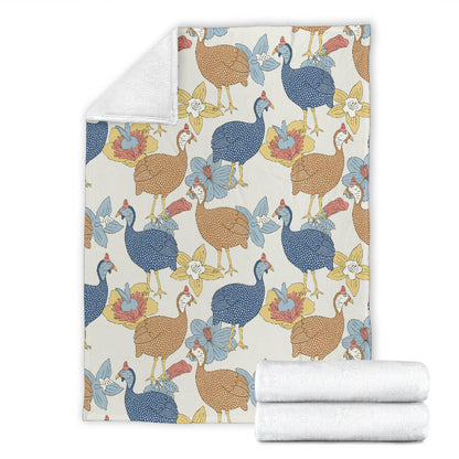 Guinea Fowl Pattern Print Design 01 Premium Blanket