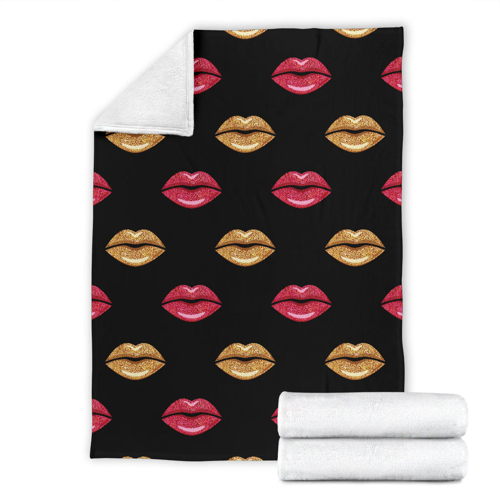 Lip Pattern Print Design 03 Premium Blanket