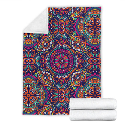 Boho Pattern Print Design 06 Premium Blanket